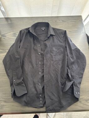 George Men's Casual Button-Down Shirt - Black